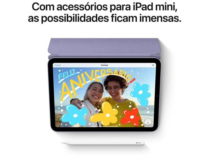 Apple iPad Mini 8,3” Wi-Fi + Celular 64GB Cinza-espacia - Apple
